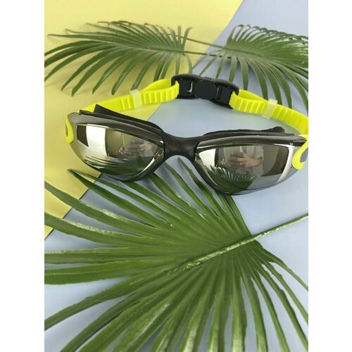 Очки для плавания Elous (футляр), плавательные очки для подростков и взрослых для бассейна, черно-зеленый