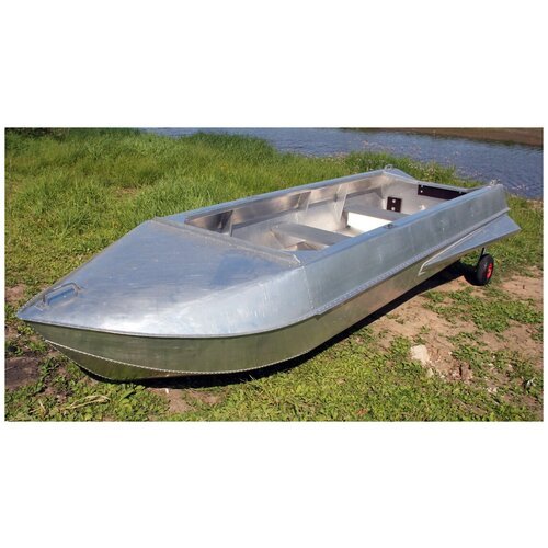 Алюминиевая лодка Романтика - Н 3.5 м, с булями и колесами