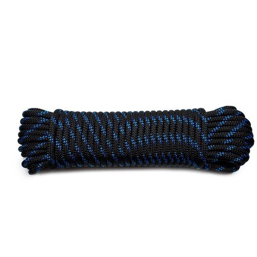 Шнур плетеный якорный 12.0 мм, черно-синий, 1700 кг, 30 м