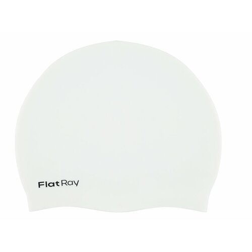 Шапочка для павания силиконовая Flat Ray Silicone Swim Cap (белый)