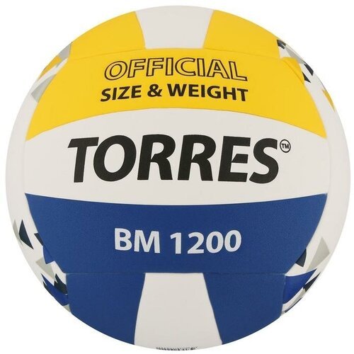 TORRES Мяч волейбольный TORRES BM1200, клееный, 18 панелей, размер 5, 284 г