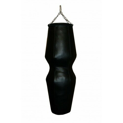 Боксёрский мешок подвесной фигурный 'Силуэт' (натуральная кожа), 120 см, 45 кг, чёрный
