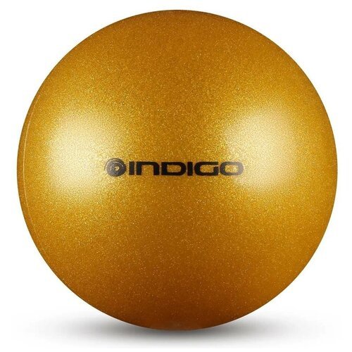 Мяч для художественной гимнастики Indigo IN119, 15 см, золотистый
