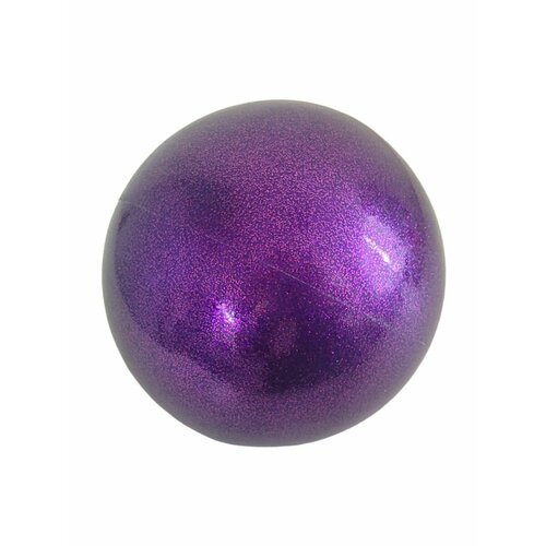 Мяч для художественной гимнастики 19 см с блестками фиолетовый