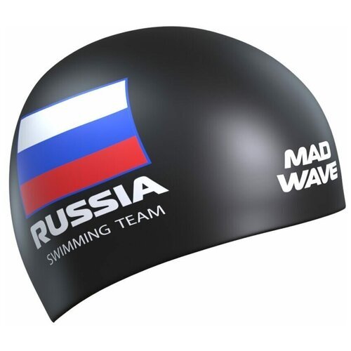 Шапочка для плавания MAD WAVE Swimming Team, черный