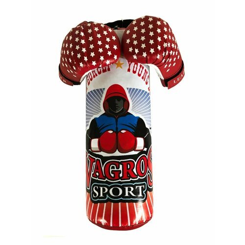 Набор боксерский VagrosSport 'Юный боксер', мешок боксерский, пара боксерских перчаток (RS500СО)