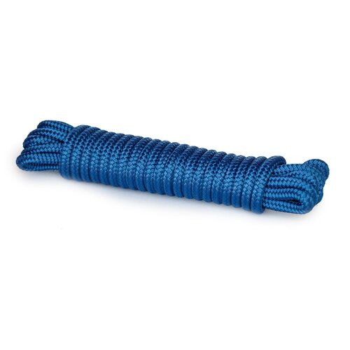 Шнур плетеный швартовый 10 мм, синий, 1500 кг, 9 м