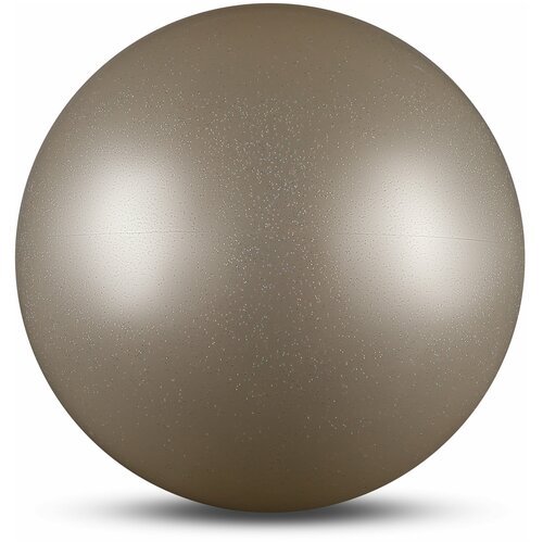 Мяч для художественной гимнастики силикон Металлик 300 г AB2803B Белый с блестками 15 см