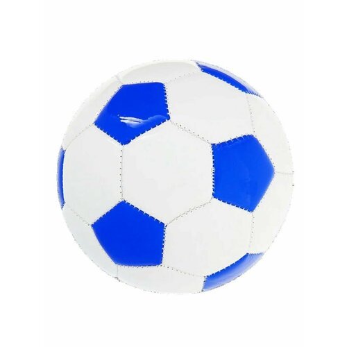 Мяч футбольный, бело-синий