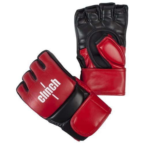 Перчатки Clinch Combat для MMA S/M красный/черный