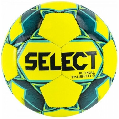 Футбольный мяч SELECT FUTSAL TALENTO 9, жел/зел/голуб, U-9