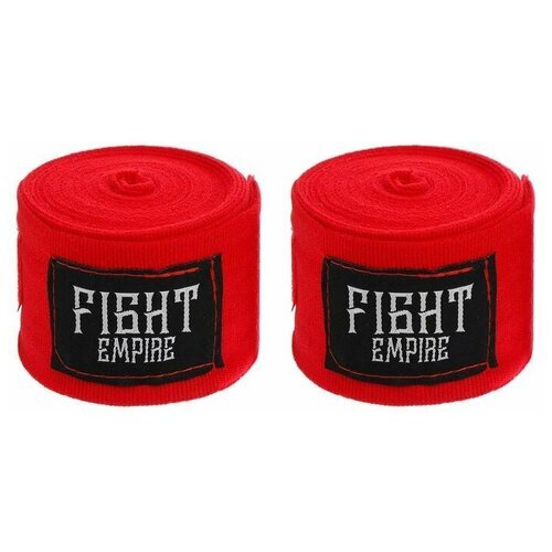 FIGHT EMPIRE Бинты боксёрские эластичные FIGHT EMPIRE 5 м, цвет красный