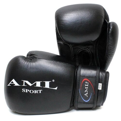 Боксерские перчатки AML Sport - черные, 12 унций