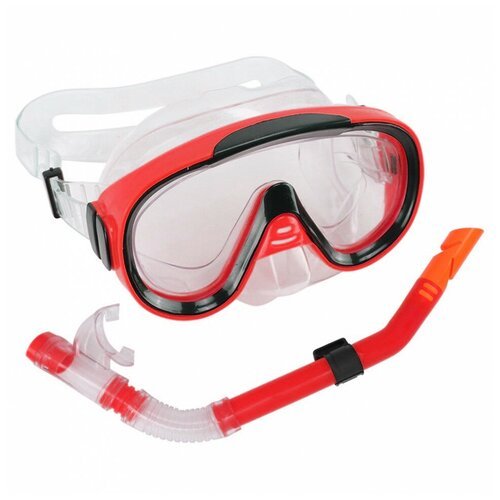 Набор для плавания E39246-2 юниорский маска+трубка (ПВХ) (красный)