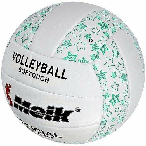 Мяч волейбольный MEIK 2898 (PVC 2. 5, 270 гр. , маш. сш. ) (белый/зеленый)