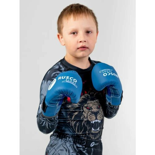 Боксерские перчатки Rusco Sport синие, 4 OZ