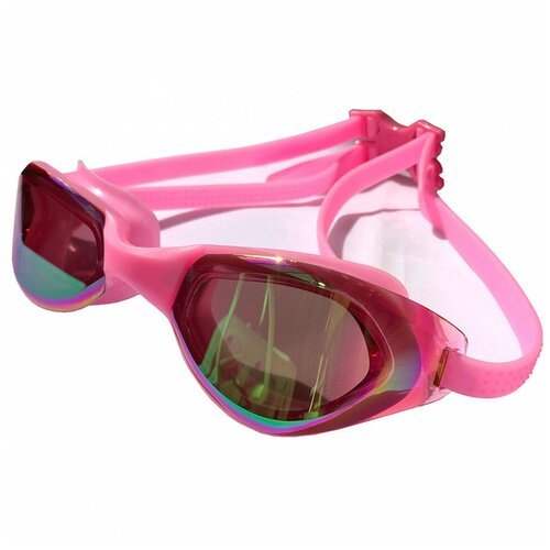 Очки для плавания E33119-2 взрослые, зеркальные (розовые)