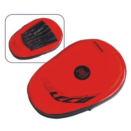 Лапа боксерская Leco Pro (1 шт) красная, размер ударной поверхности 29 на 20 см.