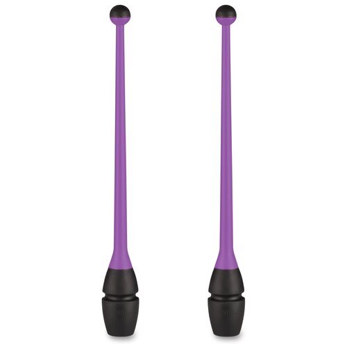 Булава для художественной гимнастики Indigo IN017, 36 см, фиолетово-черный
