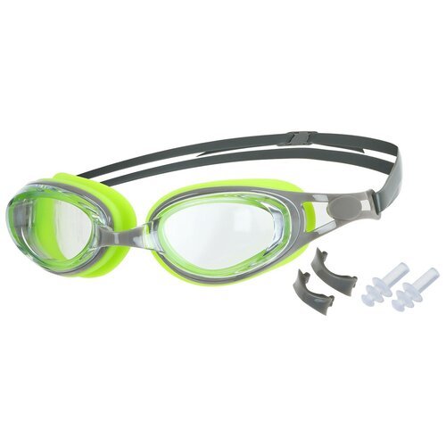 Очки ONLYTOP, для плавания, для взрослых, UV защита, цвет зеленый, серый