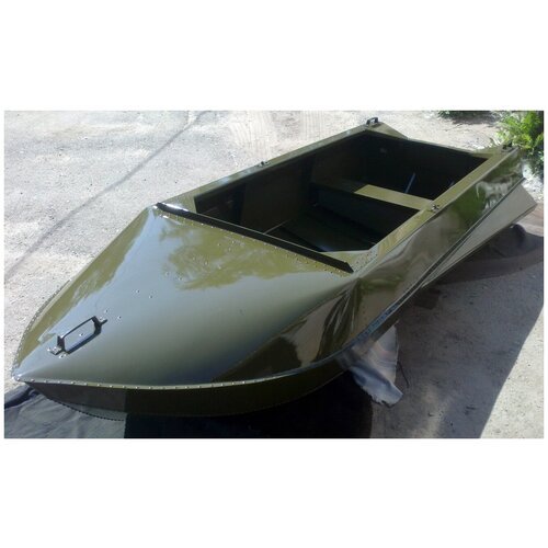 Алюминиевая лодка Романтика - Н 3.0 м, с булями, крашенная в цвет хаки