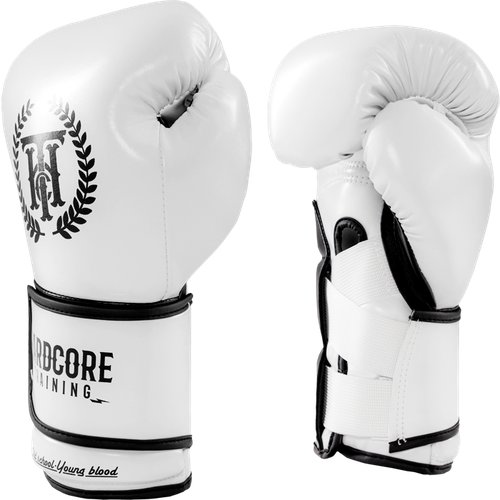 Боксерские перчатки Hardcore Training Revolution White/Black 18oz