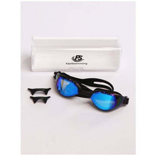 Очки для плавания FS SpeedArrow mirror 88, Цвет - черный/синий