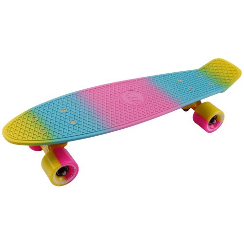 Скейтборд Multicolor 22', розовый/голубой