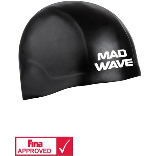 Шапочка для плавания MAD WAVE R-CAP FINA Approved, black