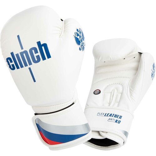 Перчатки боксерские Clinch Olimp бело-синие (вес 10 унций, )