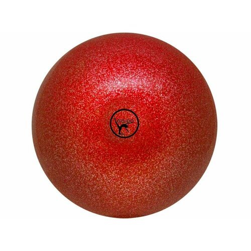 Мяч для художественной гимнастики GO DO. Диаметр 15 см. Цвет: красный с глиттером. Производство: Россия.