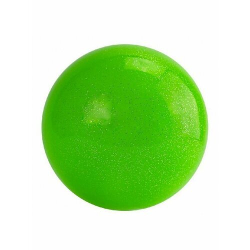 Мяч для художественной гимнастики 19 см с блестками салатовый