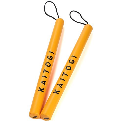 Тренерские палочки BASE by KAITOGI, кожзам, длина 50 см Ø4 см, желтые 2 шт